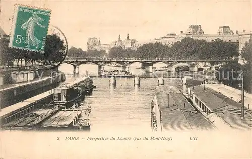 AK / Ansichtskarte Paris Louvre vue du Pont Neuf Paris