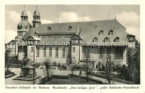 AK / Ansichtskarte Clausthal Zellerfeld Marktkirche Zum heiligen Geist Holzkirche Clausthal Zellerfeld