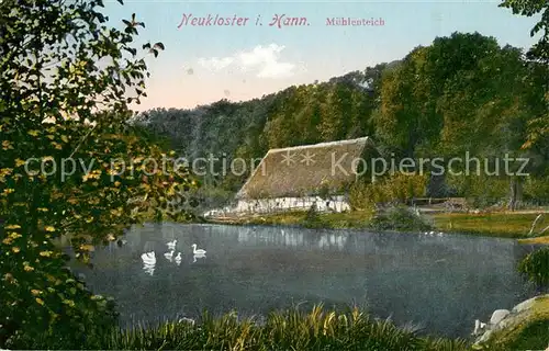AK / Ansichtskarte Neukloster_Niederelbe Muehlenteich Augustins Gasthaus Neukloster_Niederelbe