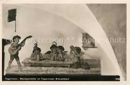 AK / Ansichtskarte Tegernsee Wandgemaelde im Tegernseer Braeustueberl Tegernsee