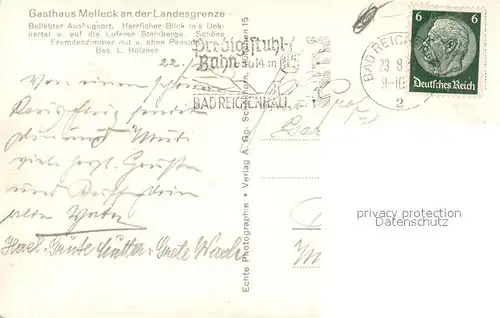 AK / Ansichtskarte Melleck Reiteralpe Panorama Melleck