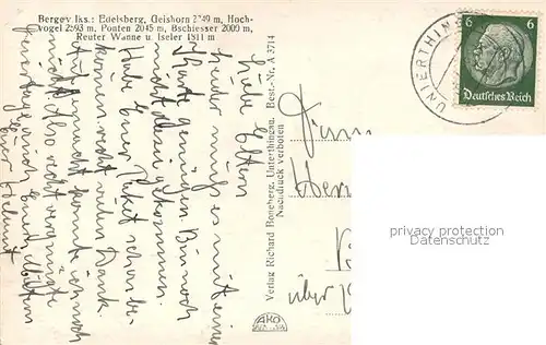 AK / Ansichtskarte Unterthingau Edelsberg Geishorn Hochvogel Ponten Ortspanorama Unterthingau