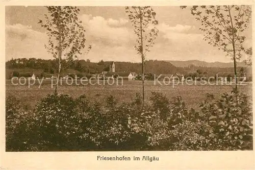 AK / Ansichtskarte Friesenhofen_Allgaeu Kirche Ortspanorama Friesenhofen Allgaeu
