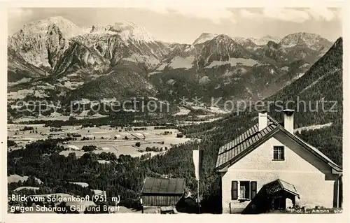 AK / Ansichtskarte Schoenau_Berchtesgaden Soeldenkoepfl Goell Brett Schoenau Berchtesgaden