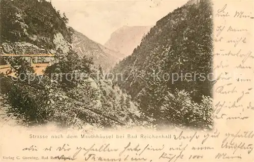 AK / Ansichtskarte Bad_Reichenhall Strasse nach Mauthhaeusel Bad_Reichenhall