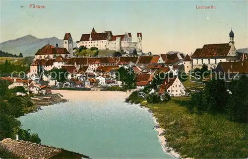 AK / Ansichtskarte Fuessen_Allgaeu Lechpartie Fuessen Allgaeu