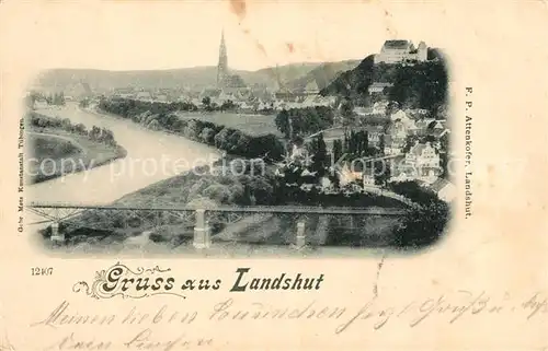 AK / Ansichtskarte Landshut_Isar Panorama Kirche Landshut Isar