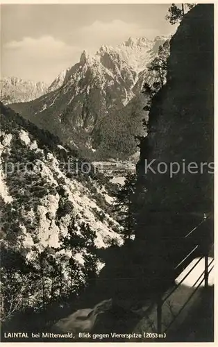 AK / Ansichtskarte Mittenwald_Bayern Laintal Viererspitze Mittenwald Bayern