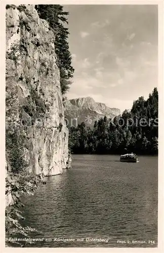 AK / Ansichtskarte Koenigsee_Berchtesgaden Untersberg Falkensteinwand Koenigsee Berchtesgaden