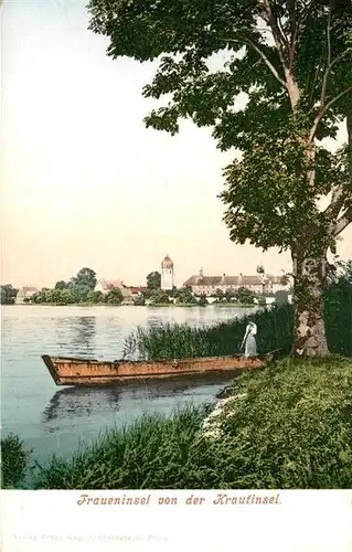 AK / Ansichtskarte Fraueninsel_Chiemsee Blick von der Krautinsel Fraueninsel Chiemsee