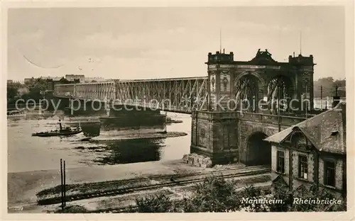 AK / Ansichtskarte Mannheim Rheinbruecke Mannheim