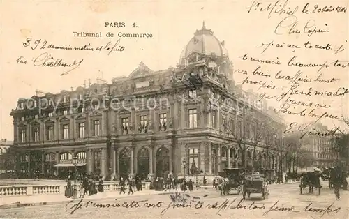 AK / Ansichtskarte Paris Tribunal de Commerce Paris