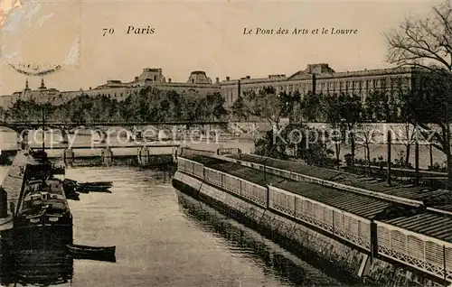 AK / Ansichtskarte Paris Pont des Arts et le Louvre Paris