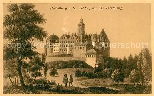 AK / Ansichtskarte Heidelberg_Neckar Schloss vor der Zerstoerung Heidelberg Neckar