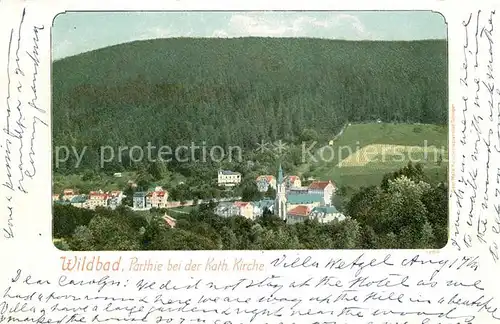 AK / Ansichtskarte Wildbad_Schwarzwald Kirchenpartie Wildbad_Schwarzwald