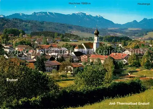 AK / Ansichtskarte Bad_Endorf Jod Thermalbad Gesamtansicht mit Alpenpanorama Bayerische Alpen Bad_Endorf