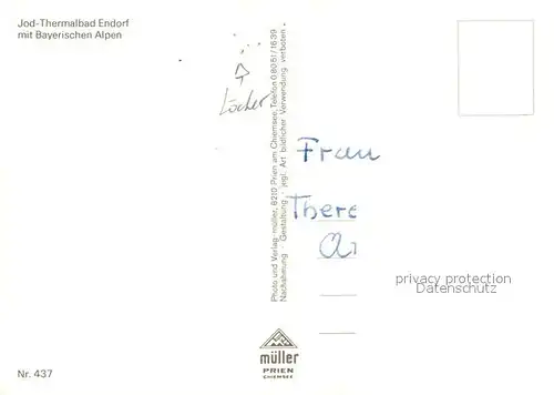 AK / Ansichtskarte Bad_Endorf Jod Thermalbad Gesamtansicht mit Alpenpanorama Bayerische Alpen Bad_Endorf