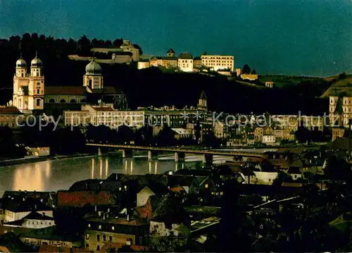 AK / Ansichtskarte Passau Dreifluessestadt Nachtaufnahme Passau