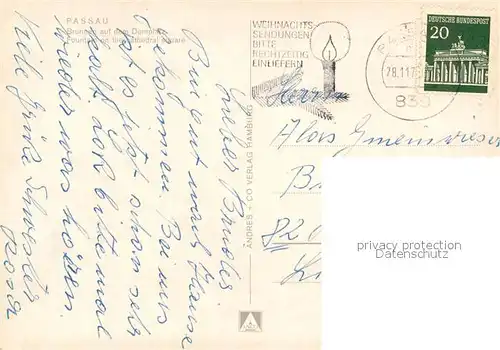 AK / Ansichtskarte Passau Brunnen Domplatz Passau