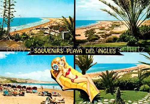 AK / Ansichtskarte Playa_del_Ingles_Gran_Canaria Panorama Strand Badenixe Playa_del