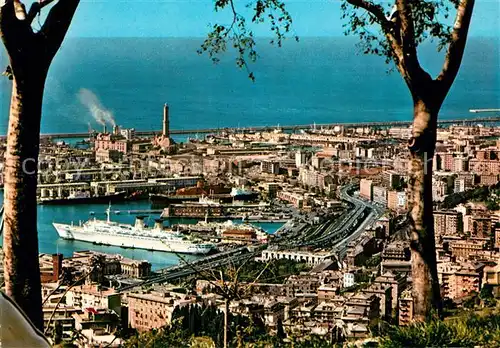 AK / Ansichtskarte Genova_Genua_Liguria Panorama il porto Genova_Genua_Liguria