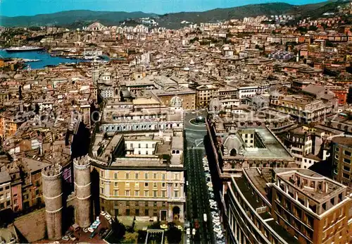 AK / Ansichtskarte Genova_Genua_Liguria Panorama dal Grattacielo Blick vom Wolkenkratzer Genova_Genua_Liguria