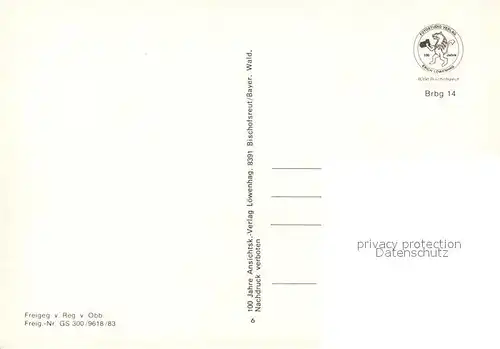 AK / Ansichtskarte Breitenberg_Niederbayern Felsen Grabstaette Ortsmotiv mit Kirche Fliegeraufnahme Breitenberg Niederbayern