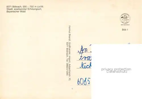 AK / Ansichtskarte Boebrach Panorama Erholungsort Bayerischer Wald Muehle Weghof Bauernhaus Katzenbach Asbach Boebrach