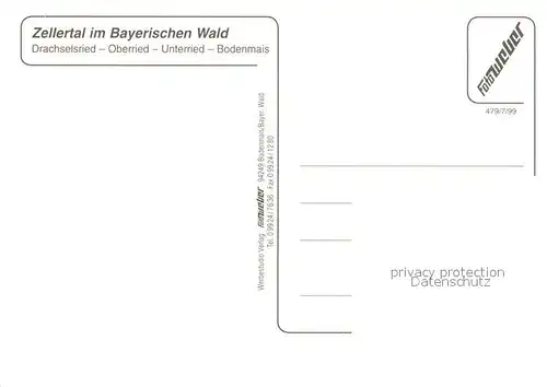 AK / Ansichtskarte Drachselsried Oberried Unterried Bodenmais Zellertal Bayerischer Wald Fliegeraufnahme Drachselsried