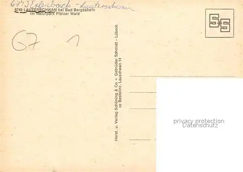 AK / Ansichtskarte Lauterschwan Landschaftspanorama Naturpark Pfaelzer Wald Lauterschwan