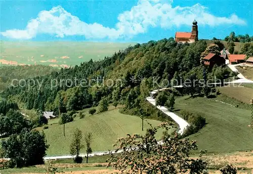 AK / Ansichtskarte Ulrichsberg_Niederbayern Landschaftspanorama Gasthof Ulrichsberg Kirche Ulrichsberg Niederbayern