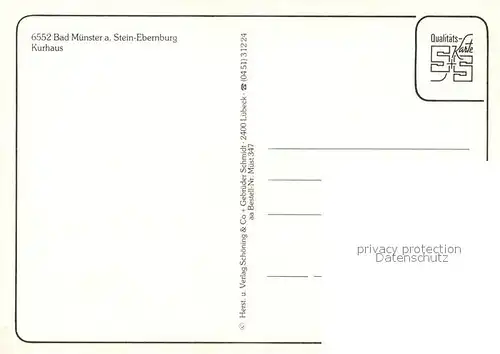 AK / Ansichtskarte Bad_Muenster_Stein_Ebernburg Kurhaus Felsen Bad_Muenster