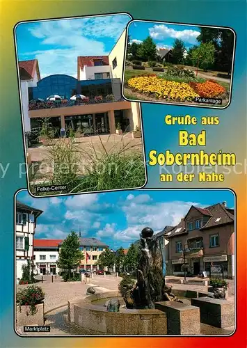 AK / Ansichtskarte Bad_Sobernheim Felke Center Parkanlage Marktplatz Brunnen Bad_Sobernheim