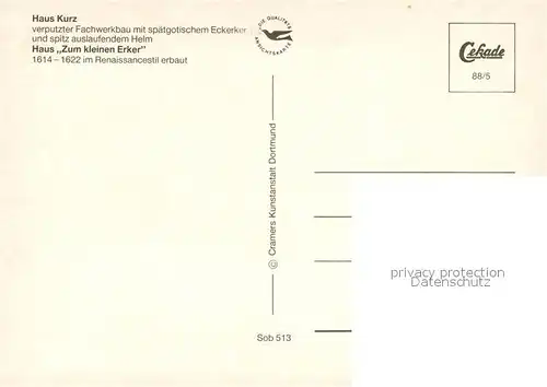 AK / Ansichtskarte Bad_Sobernheim Felkebad Haus Kurz Zum kleinen Erker Bad_Sobernheim