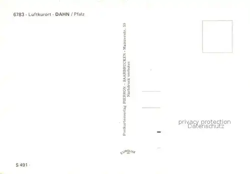 AK / Ansichtskarte Dahn Stadtbild mit Kirche Dahn