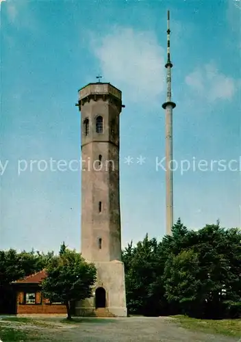 AK / Ansichtskarte Dannenfels Ludwigsturm und Fernsehturm am Donnersberg Dannenfels