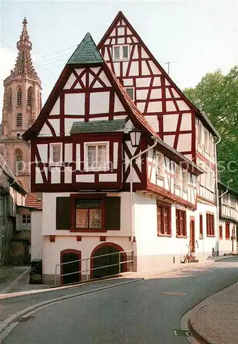 AK / Ansichtskarte Meisenheim_Glan Ritterherberge Obergasse Blick zur Schlosskirche Fachwerkhaus Meisenheim_Glan