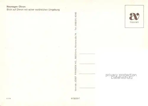 AK / Ansichtskarte Dhron Stadtpanorama mit waldreicher Umgebung Dhron