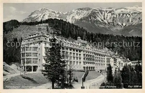 AK / Ansichtskarte Semmering_Niederoesterreich Grand Hotel Panhans  Semmering