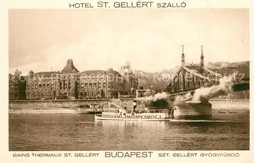 AK / Ansichtskarte Budapest Hotel Saint Gellert Budapest