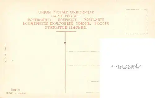 AK / Ansichtskarte Imatra Hotel Imatra