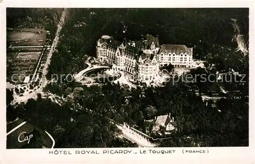 AK / Ansichtskarte Le_Touquet Paris Plage Fliegeraufnahme Hotel Royal Picardy Le_Touquet Paris Plage