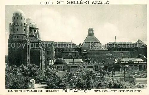 AK / Ansichtskarte Budapest Bains Thermaux Saint Gellert Budapest