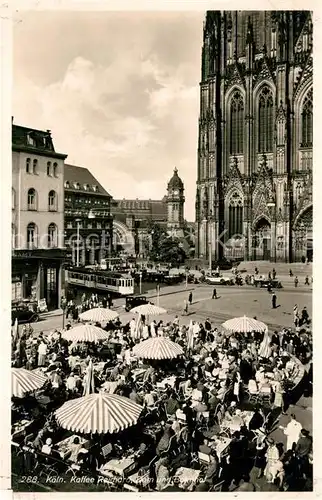 AK / Ansichtskarte Koeln_Rhein Kaffee Reichard Dom Bahnhof Koeln_Rhein