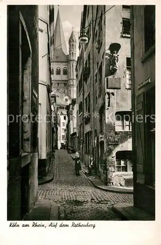 AK / Ansichtskarte Koeln_Rhein Auf dem Rothenberg Koeln_Rhein