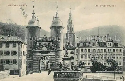 AK / Ansichtskarte Heidelberg_Neckar Brueckentuerme Heidelberg Neckar