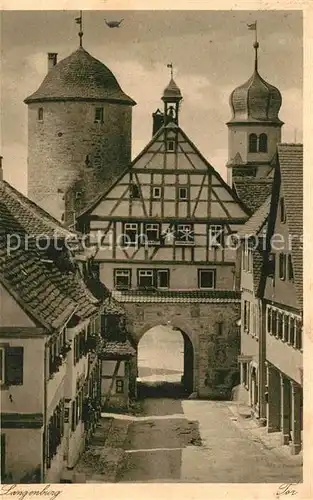 AK / Ansichtskarte Langenburg_Wuerttemberg Stadttor Langenburg Wuerttemberg