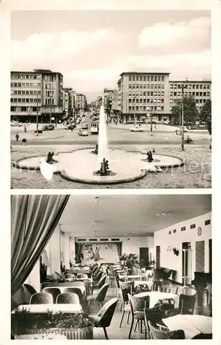 AK / Ansichtskarte Mannheim Cafe am Wasserturm Gaststube Springbrunnen Mannheim