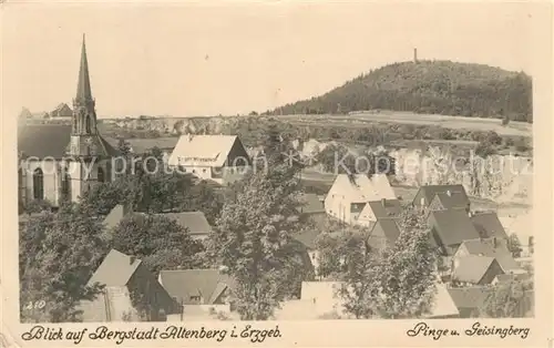 AK / Ansichtskarte Altenberg_Erzgebirge mit Pinge und Geisingberg Altenberg Erzgebirge