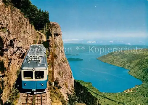 AK / Ansichtskarte Zahnradbahn Arth Rigi Bahn Kraebelwand Zugersee  Zahnradbahn